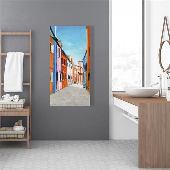 Begin Home Decor C1RC2448GASO1S 24 x 48 in. Colorful Houses in Italy - Building Contemporary Canvas Art