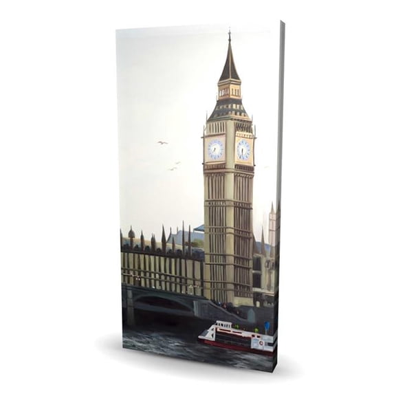 Begin Home Decor C1RC2448R9IODX 24 x 48 in. Big Ben Clock Canvas - Contemporary London Architecture Art