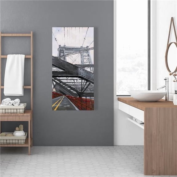 Begin Home Decor C1RC2448X8Q0A9 24 x 48 in. Bridge Architecture - Contemporary Bedroom Canvas for Home Decor