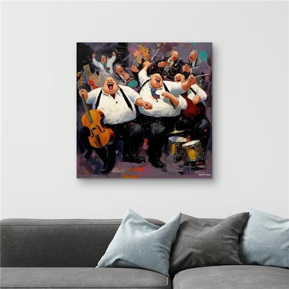 Begin Home Decor C1RC32320DT3JG 32 x 32 in. Loud Noise - White Living Room Canvas Art for Home Decor