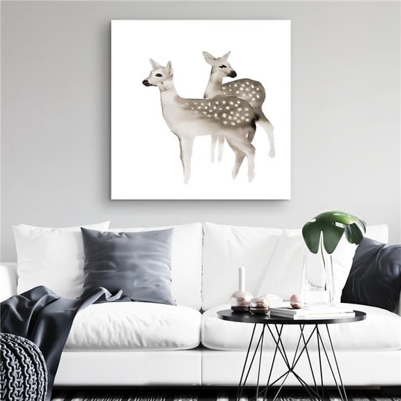 Begin Home Decor C1RC32320VEPWG 32 x 32 in. Brown Faons - Sepia Brown Canvas for Elegant Home Decor