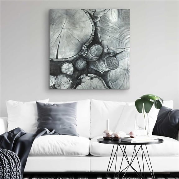 Begin Home Decor C1RC32326PQT4E 32 x 32 in. Textured Wooden Logs - Trees Still Life Canvas