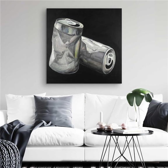 Begin Home Decor C1RC32327CGGCB 32 x 32 in. Empty Cans - White Object Canvas for Stylish Home Decor