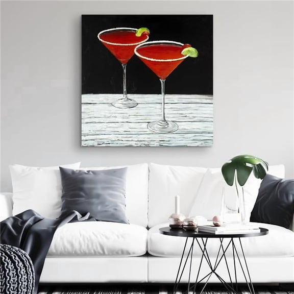 Begin Home Decor C1RC3232836YZR 32 x 32 in. Cosmopolitan Drink Canvas - Stylish Kitchen Decor for Home