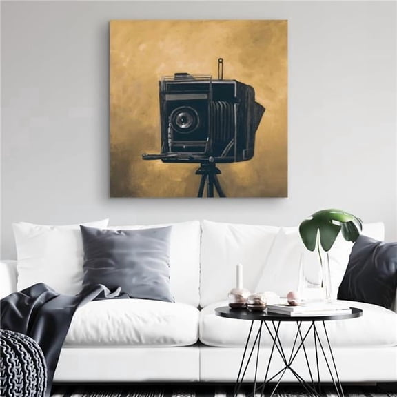 Begin Home Decor C1RC3232A29OPU 32 x 32 in. Vintage Camera Canvas - Retro Home Decor Art Piece