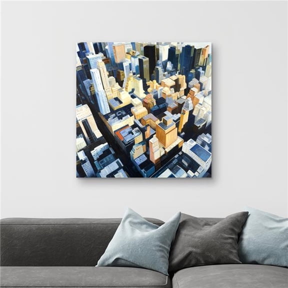 Begin Home Decor C1RC3232AK9X9C 32 x 32 in. Manhattan View Canvas - Empire State Building Home Decor