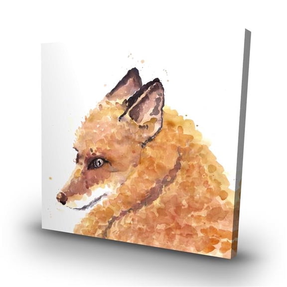 Begin Home Decor C1RC3232D0WTMP 32 x 32 in. Fox Wildlife Animals Canvas - Nature Home Decor Art