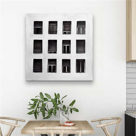 Begin Home Decor C1RC3232E5ISY2 32 x 32 in. Windows - Cities Bedroom Canvas for Home Decor - Art Print