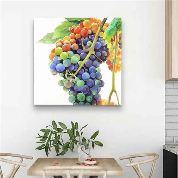 Begin Home Decor C1RC3232F02SUC 32 x 32 in. Colorful Bunch of Grapes - Purple Food Canvas for Home Decor