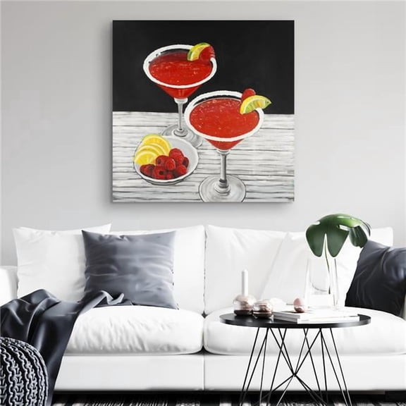 Begin Home Decor C1RC3232F7AAWT 32 x 32 in. Two Cosmopolitan Kitchen Object Canvas - Home Decor Art