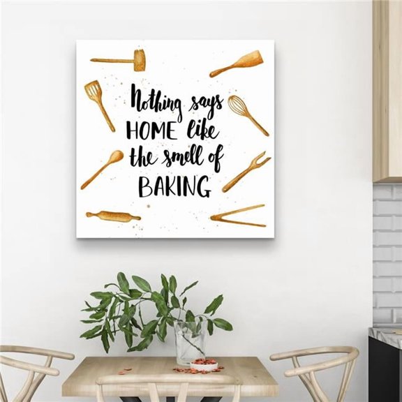 Begin Home Decor C1RC3232G28X51 32 x 32 in. Home & Baking Farmhouse Canvas - Rustic Home Decor Art