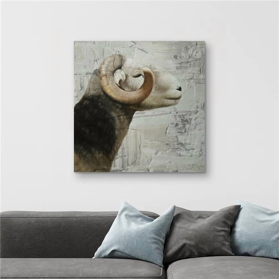Begin Home Decor C1RC3232JGT6CH 32 x 32 in. Aries Wildlife Brown Canvas - Unique Home Decor Art Piece
