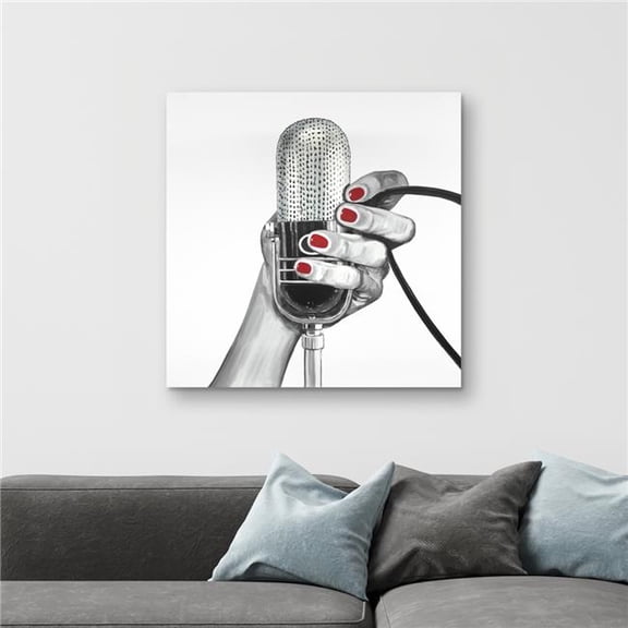 Begin Home Decor C1RC3232L3WT9K 32 x 32 in. Sing Your Life - Musical Retro Canvas for Home Decor