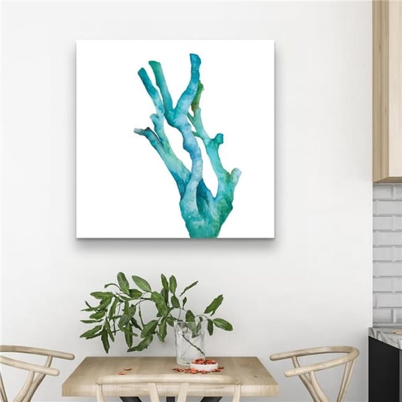 Begin Home Decor C1RC3232LG1PZE 32 x 32 in. Small Watercolor Sea Coral - Coastal Bedroom Canvas Decor
