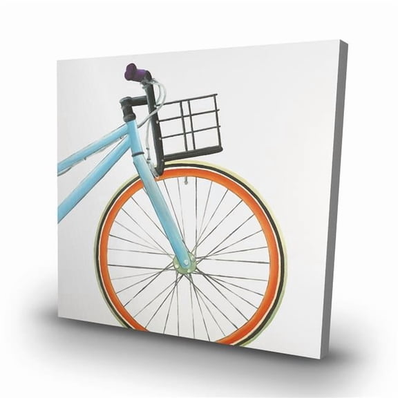 Begin Home Decor C1RC3232OCLWYZ 32 x 32 in. Orange & Blue Bike Canvas - Home Decor Wall Art