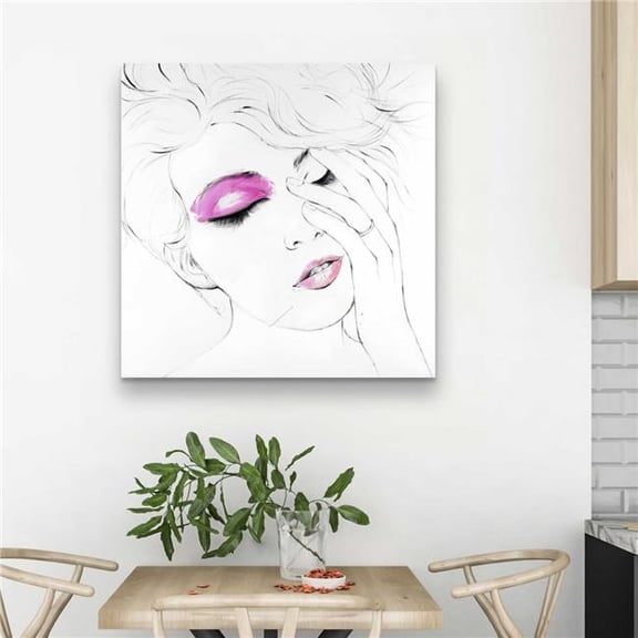 Begin Home Decor C1RC3232OFQUNB 32 x 32 in. Pink Makeup Canvas Art - Contemporary Bedroom Decor - Home