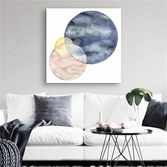 Begin Home Decor C1RC3232PRCRD8 32 x 32 in. Circles - Retro Livingroom Canvas Art for Home Decor