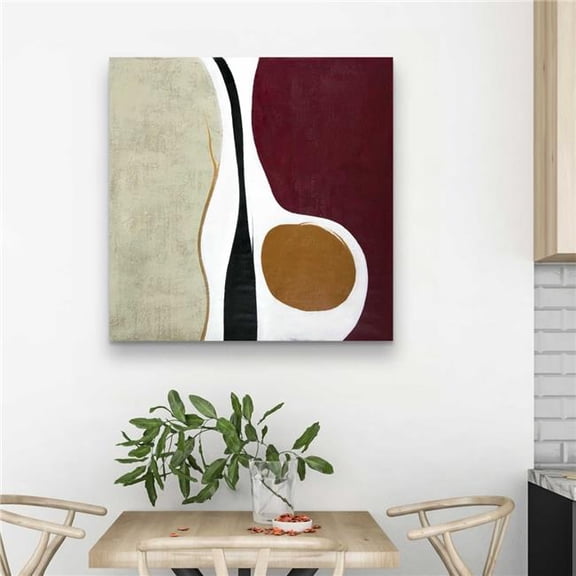 Begin Home Decor C1RC3232R0QXYJ 32 x 32 in. Multiform - Office Shapes Canvas for Stylish Home Decor