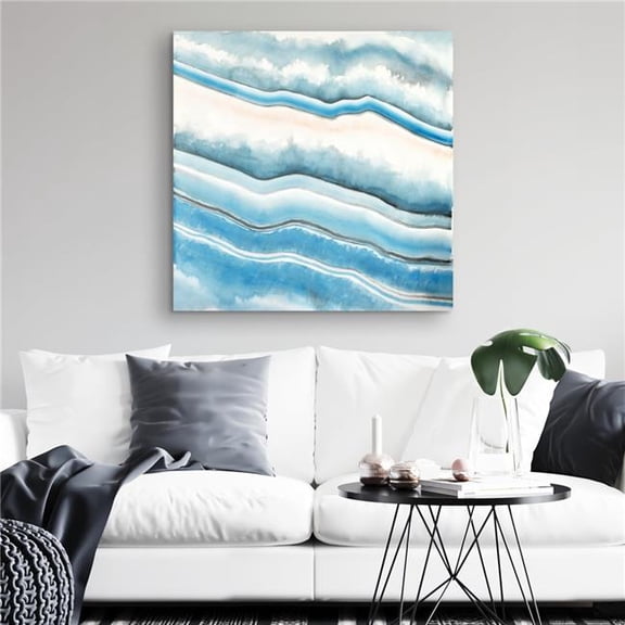 Begin Home Decor C1RC3232Z4DI7I 32 x 32 in. Textured Geode - Abstract Canvas Art for Home Decor