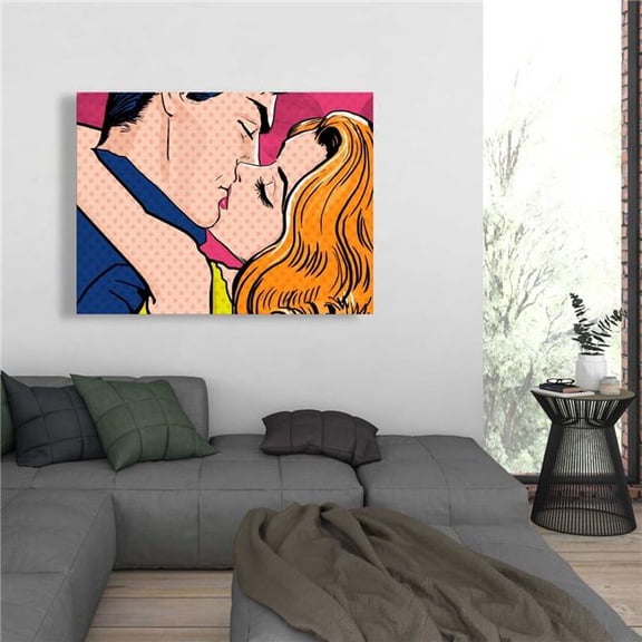 Begin Home Decor C1RC36480V2KOF 36 x 48 in. Pop Art Style Couple - Bedroom Figurative Canvas Decor