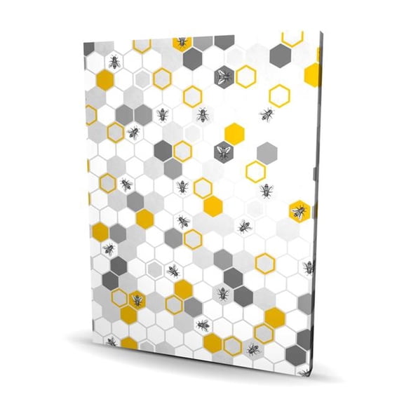 Begin Home Decor C1RC364858JH8G 36 x 48 in. Beehive Pattern - Gold Canvas for Elegant Home Decor