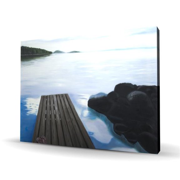 Begin Home Decor C1RC36489BFYRK 36 x 48 in. Evening on the Dock - Shoes Bathroom Canvas for Home Decor