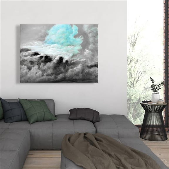 Begin Home Decor C1RC3648BZ3DYT 36 x 48 in. Blue Clouds - Gray Scenic Canvas for Home Decor - Art Print