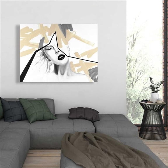 Begin Home Decor C1RC3648DNRG53 36 x 48 in. Divided Woman - Modern Canvas Art for Stylish Home Decor