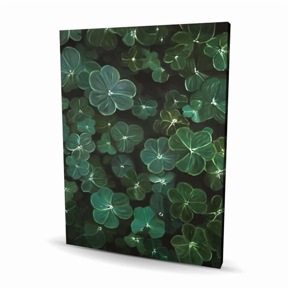 Begin Home Decor C1RC3648K4X21M 36 x 48 in. Clovers - Livingroom Green Canvas for Stylish Home Decor