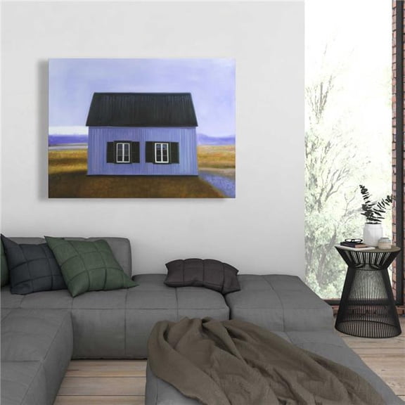 Begin Home Decor C1RC3648LPEXT6 36 x 48 in. Blue Barn - Rustic Building Canvas for Home Decor Art