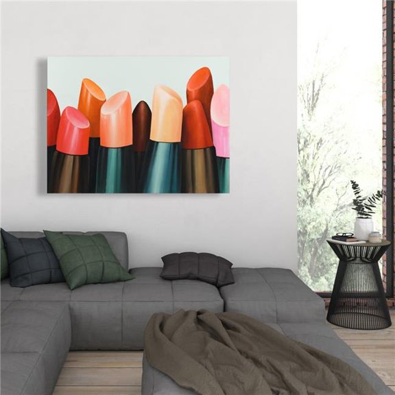 Begin Home Decor C1RC3648M23UJK 36 x 48 in. Lipstick Addict - Beauty Romantic Canvas for Home Decor