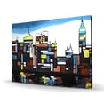 thumbnail image 1 of Begin Home Decor C1RC3648SRJG3D 36 x 48 in. Colorful Skyline - Retro Black Canvas for Home Decor, 1 of 1