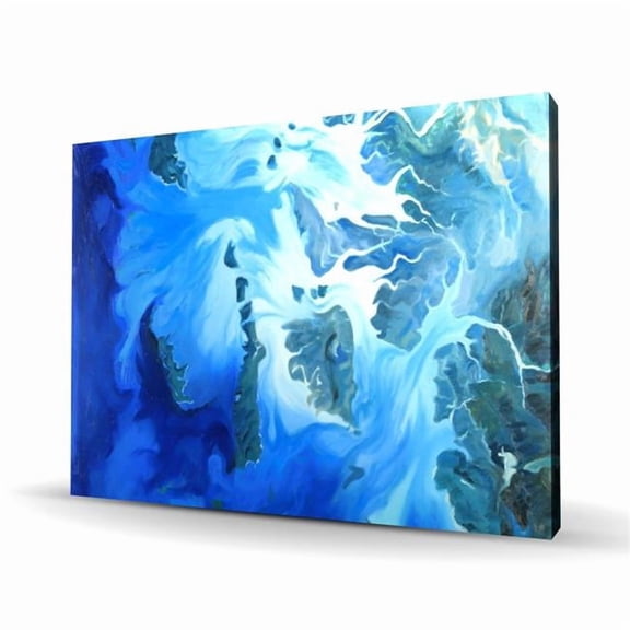 Begin Home Decor C1RC3648VH9VZJ 36 x 48 in. Satellite View of Mergui Islands - Turquoise Travel Canvas