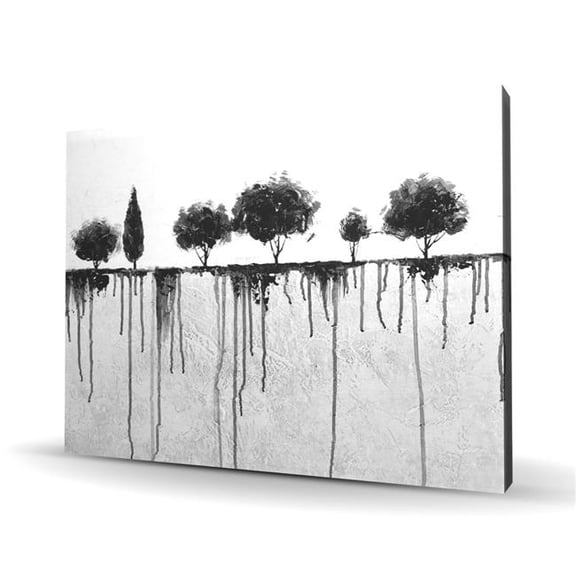 Begin Home Decor C1RC3648VXK7F6 36 x 48 in. Ink Bleeding Trees - Industrial Canvas Art for Home Decor