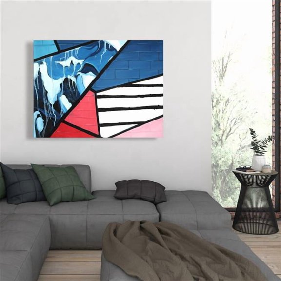 Begin Home Decor C1RC3648W8C5Y0 36 x 48 in. Diagonal Unity - Red Canvas for Home Decor