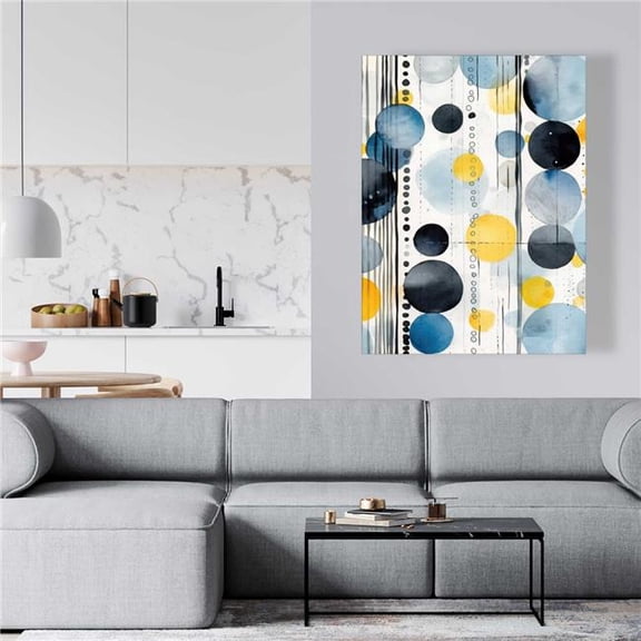 Begin Home Decor C1RC3648YYHD01 36 x 48 in. Oceanic Bubbles - American Classic Blue Canvas