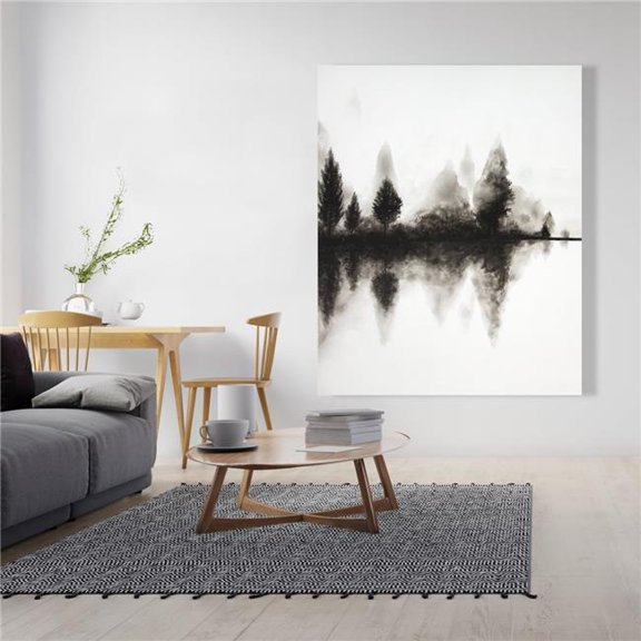 Begin Home Decor C1RC48605P6PRR 48 x 60 in. Reflection - Trees Livingroom Canvas for Home Decor Ideas
