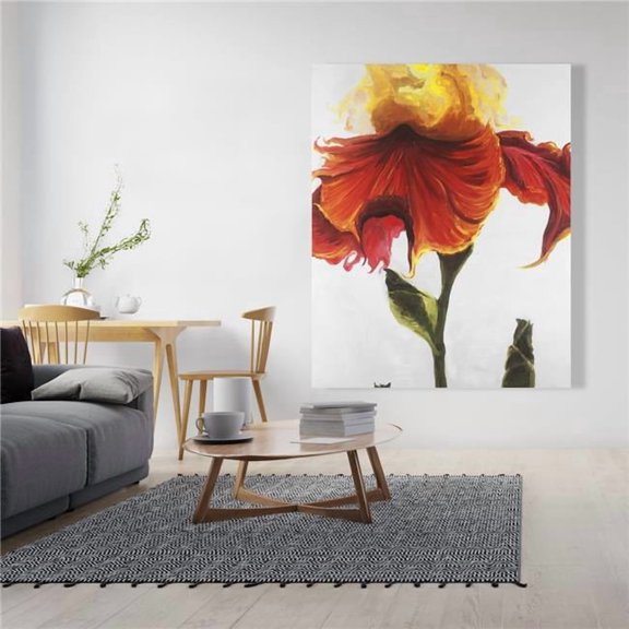 Begin Home Decor C1RC48609SV1X1 48 x 60 in. Blossoming Lily Flower - Orange Canvas Home Decor Artwork