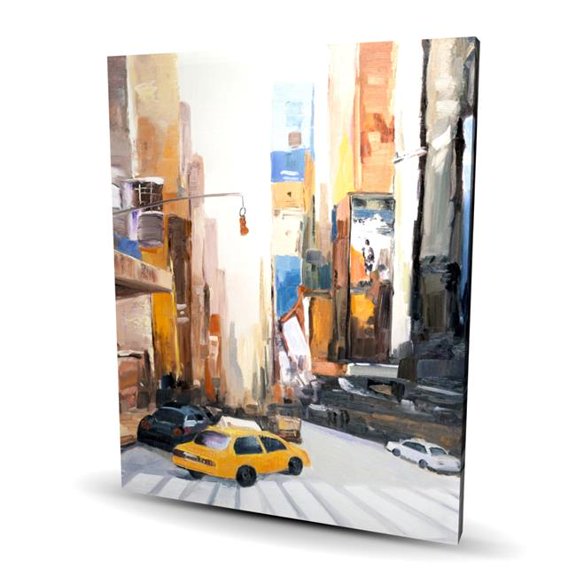 Begin Home Decor C1RC4860S0WR2B 48 x 60 in. N-Y Early in the Morning - Orange Cities Canvas - Home Decor