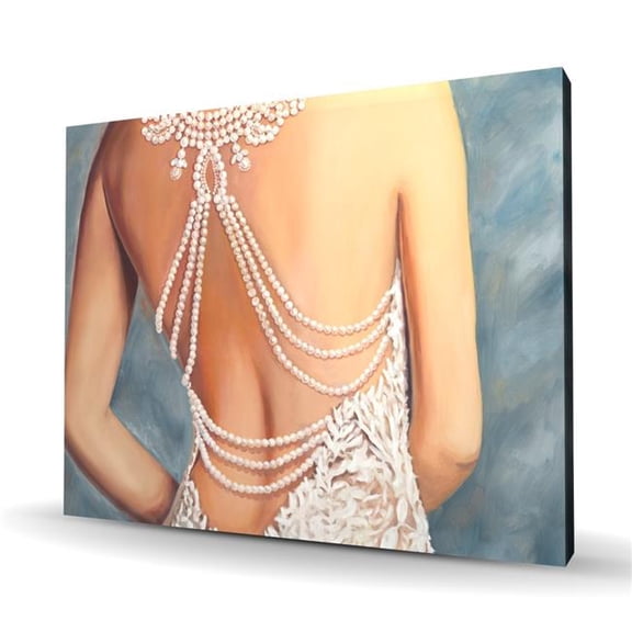 Begin Home Decor C1RC4860VT9R08 48 x 60 in. Wedding Dress - Elegant White Canvas for Home Decor