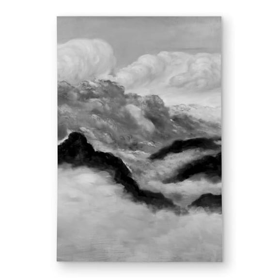 Begin Home Decor C1ROAR233B8WPY 2 x 3 ft. Gray Clouds Outdoor Area Rug - Landscapes Mountains Decor - Rectangle