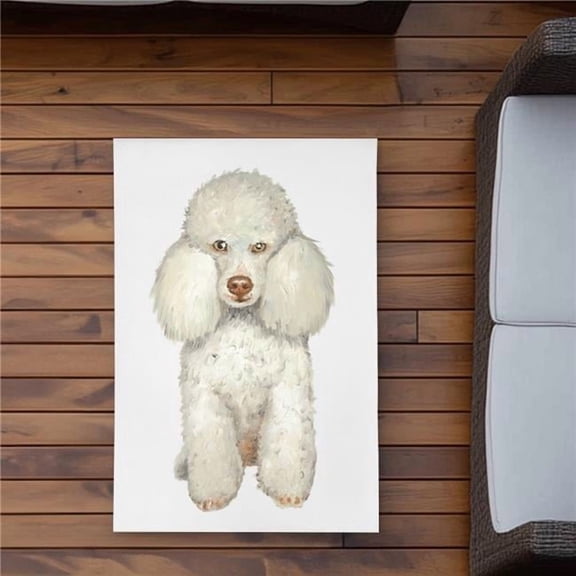 Begin Home Decor C1ROAR236W6H9E 2 x 3 ft. French Poodle Outdoor Area Rug - Dog Bedroom Decor - Home - Rectangle