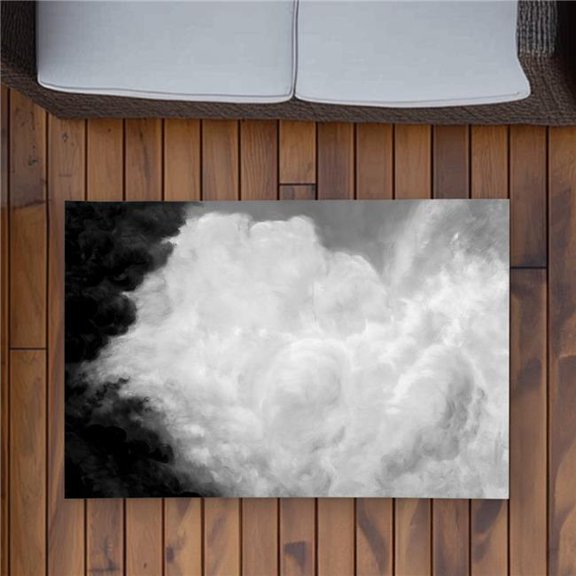Begin Home Decor C1ROAR23EW1F0Z 2 x 3 ft. Dark Monochrome Clouds Rug - Mountains Landscapes Outdoor Decor - Rectangle