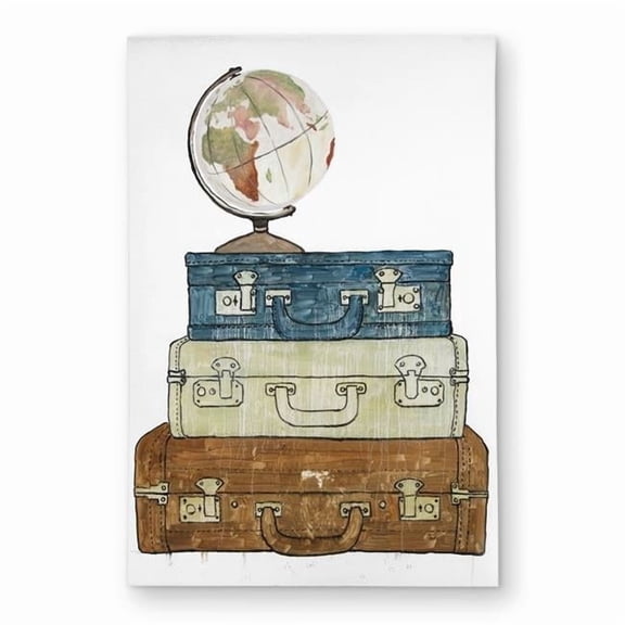 Begin Home Decor C1ROAR23K2L8VC 2 x 3 ft. Go Around the World Rug - Travel Maps Man Cave Decor - Rectangle