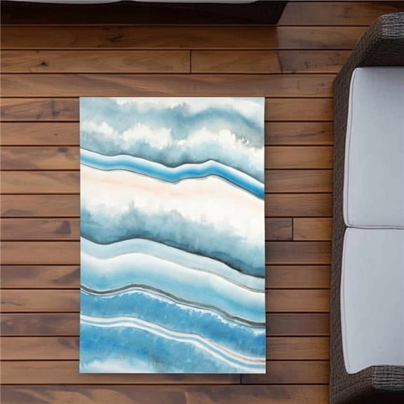 Begin Home Decor C1ROAR23MOBR7J 2 x 3 ft. Textured Geode Abstract Bedroom Outdoor Area Rug - Home Decor - Rectangle