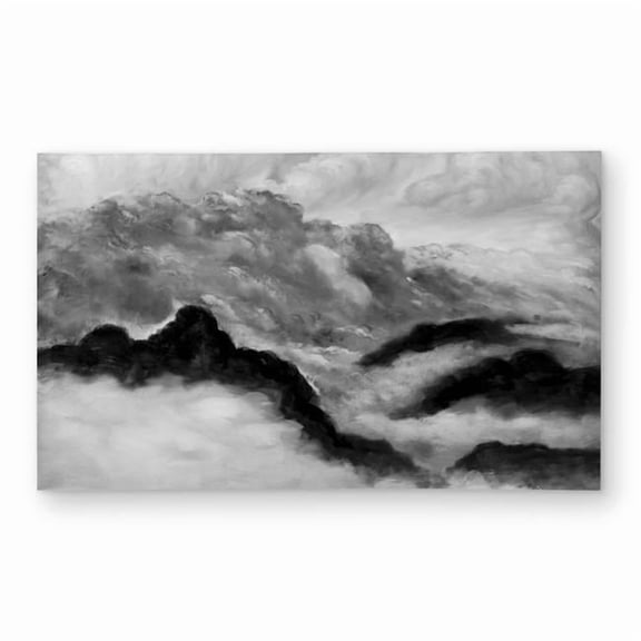 Begin Home Decor C1ROAR355H9PWC 3 x 5 ft. Gray Clouds Landscape Mountains Outdoor Area Rug for Home Decor - Rectangle
