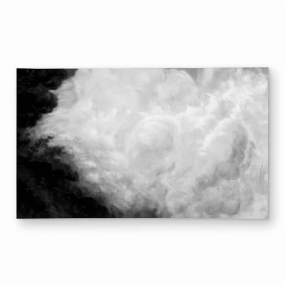 Begin Home Decor C1ROAR359UCBOK 3 x 5 ft. Dark Monochrome Clouds Rug - Black & White Landscape Decor - Rectangle