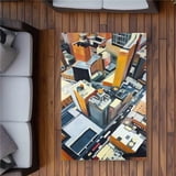 Begin Home Decor C1ROAR35BAC189 3 x 5 ft. High Top View of Buildings ...