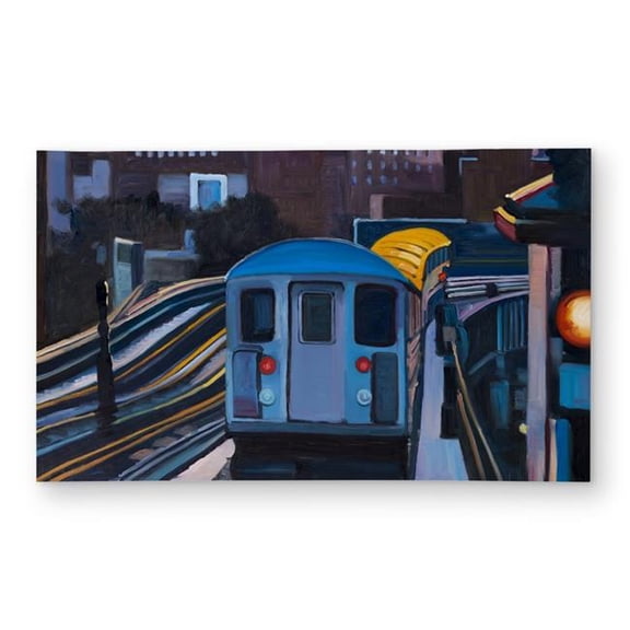 Begin Home Decor C1ROAR35IEUD2E 3 x 5 ft. Sunset Over the Subway Rug - Contemporary Living Room Decor - Rectangle