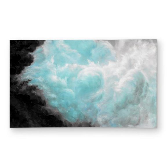 Begin Home Decor C1ROAR35P5GGVW 3 x 5 ft. Turquoise Clouds - Landscapes Mountains Outdoor Area Rug - Rectangle